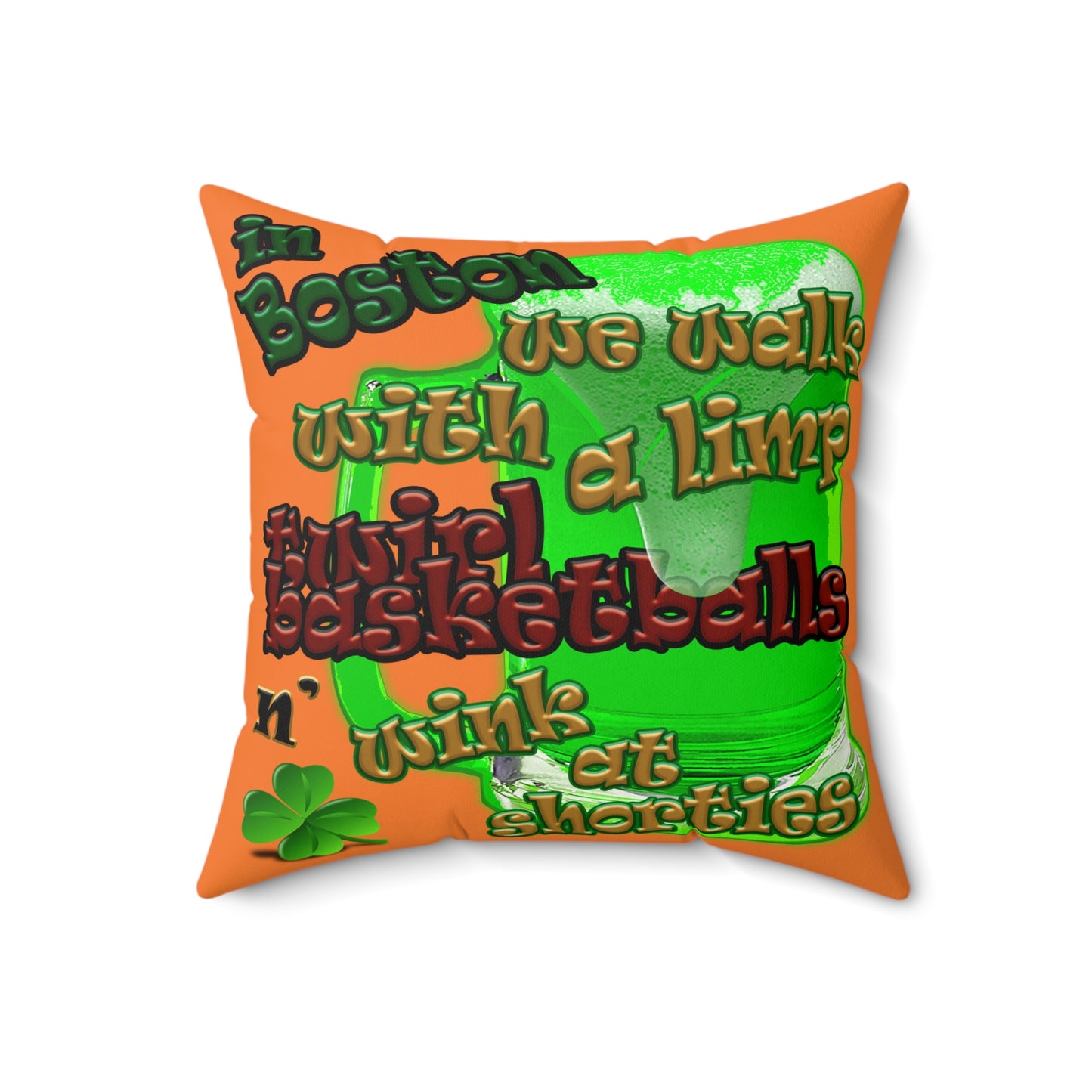 celtics logo - Faux Suede Square Pillow - (crusta)