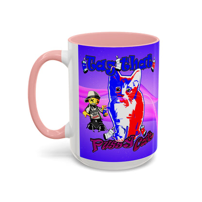 tag that - Accent Mug (purple-pink wave)