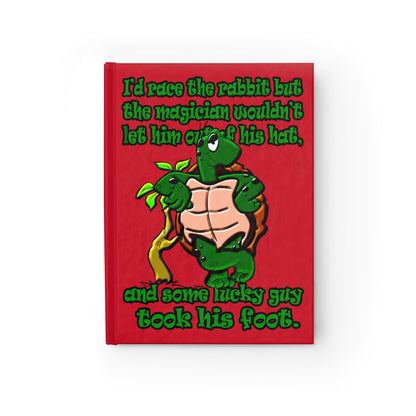 turtle race - journal-blank (dark red)