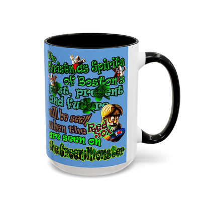 christmas spirits of boston - Accent Mug (light blue)