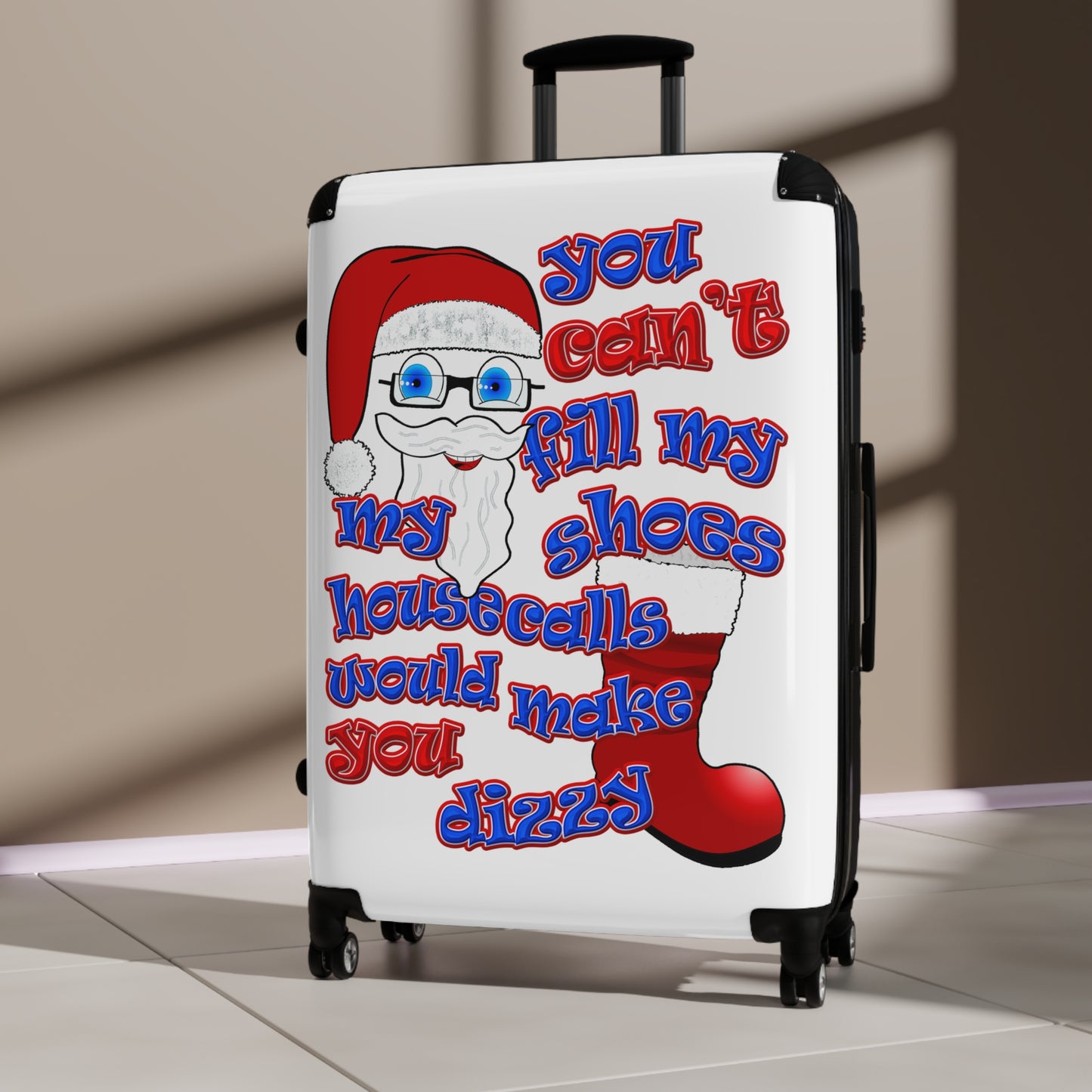 santa's shoes - Suitcase (white)