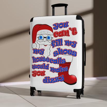 santa's shoes - Suitcase (white)