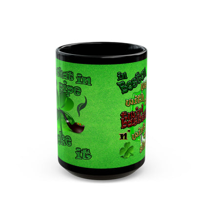 celtics logo - Black Mug (green turf)