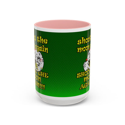 shoot the moon again - Accent Mug (logo green)