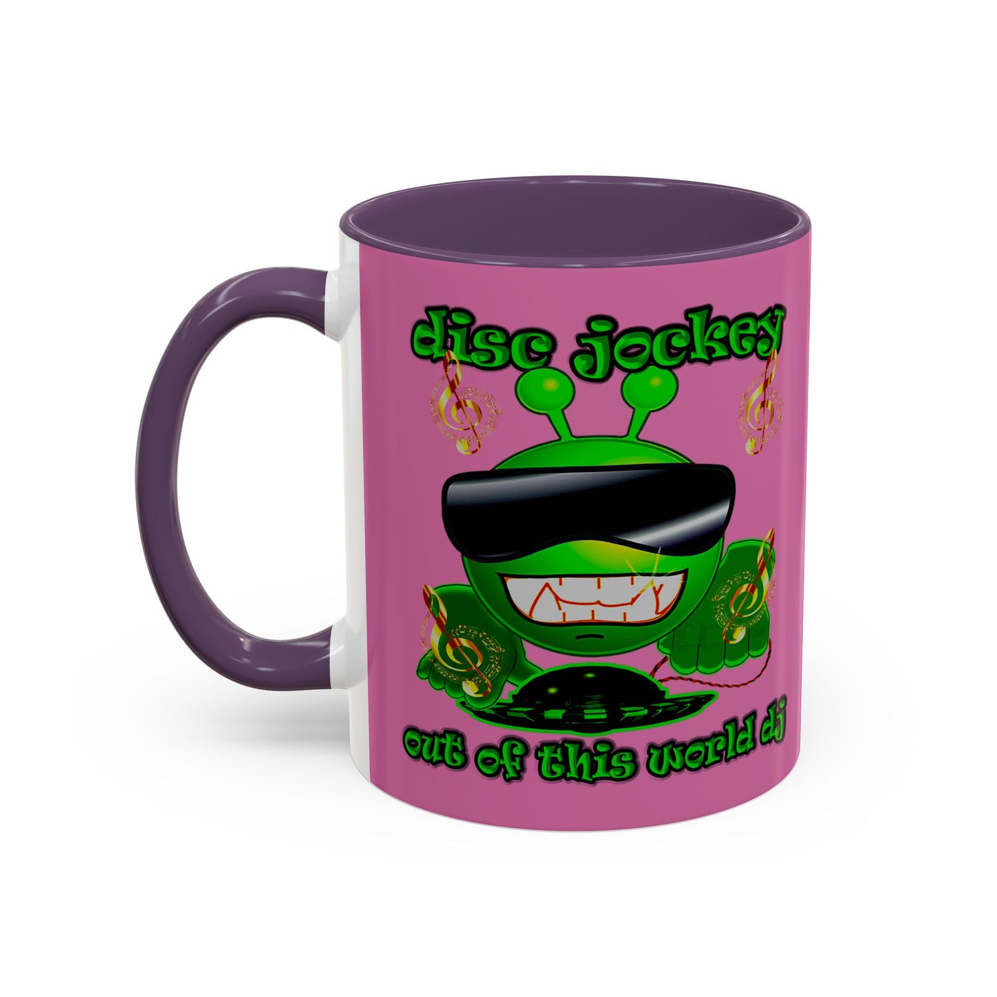 disc jockey - Accent Mug (light pink)