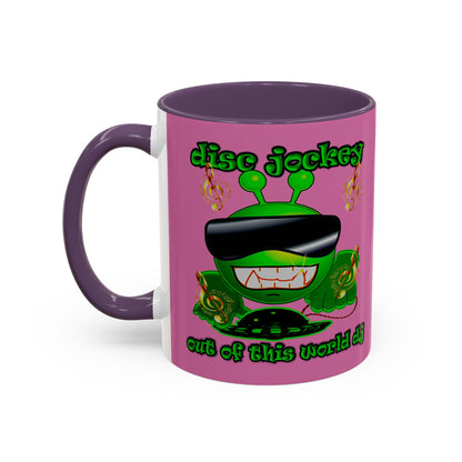 disc jockey - Accent Mug (light pink)