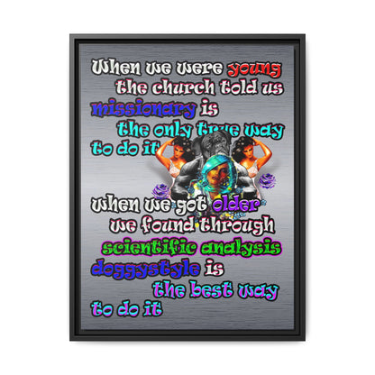 doggystyle - framed canvas art (brushed nickel)