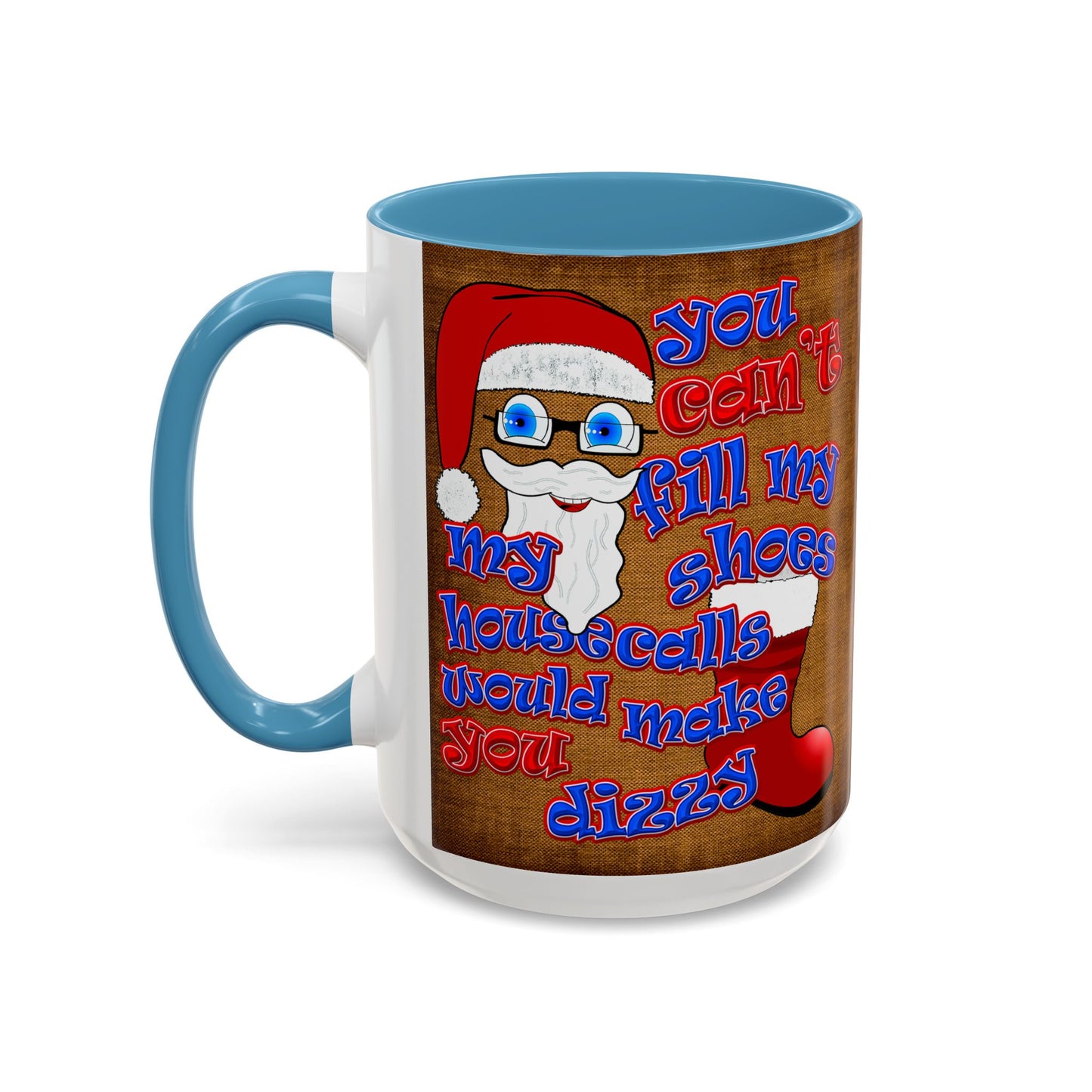 santa's shoes - Accent Mug (brown papyrus)