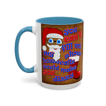 santa's shoes - Accent Mug (brown papyrus)