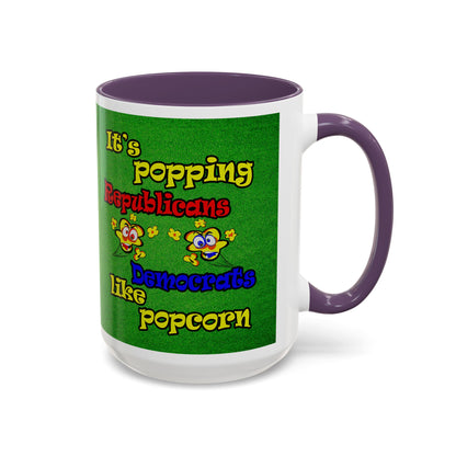 popping like popcorn - Accent Mug (green turf)