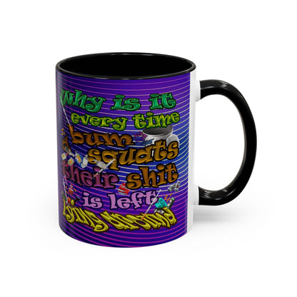 the bum's shit - Accent Mug (purple wave)