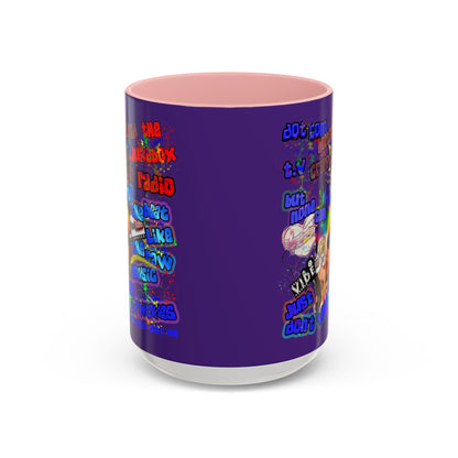 drop the beat - Accent Mug (purple)