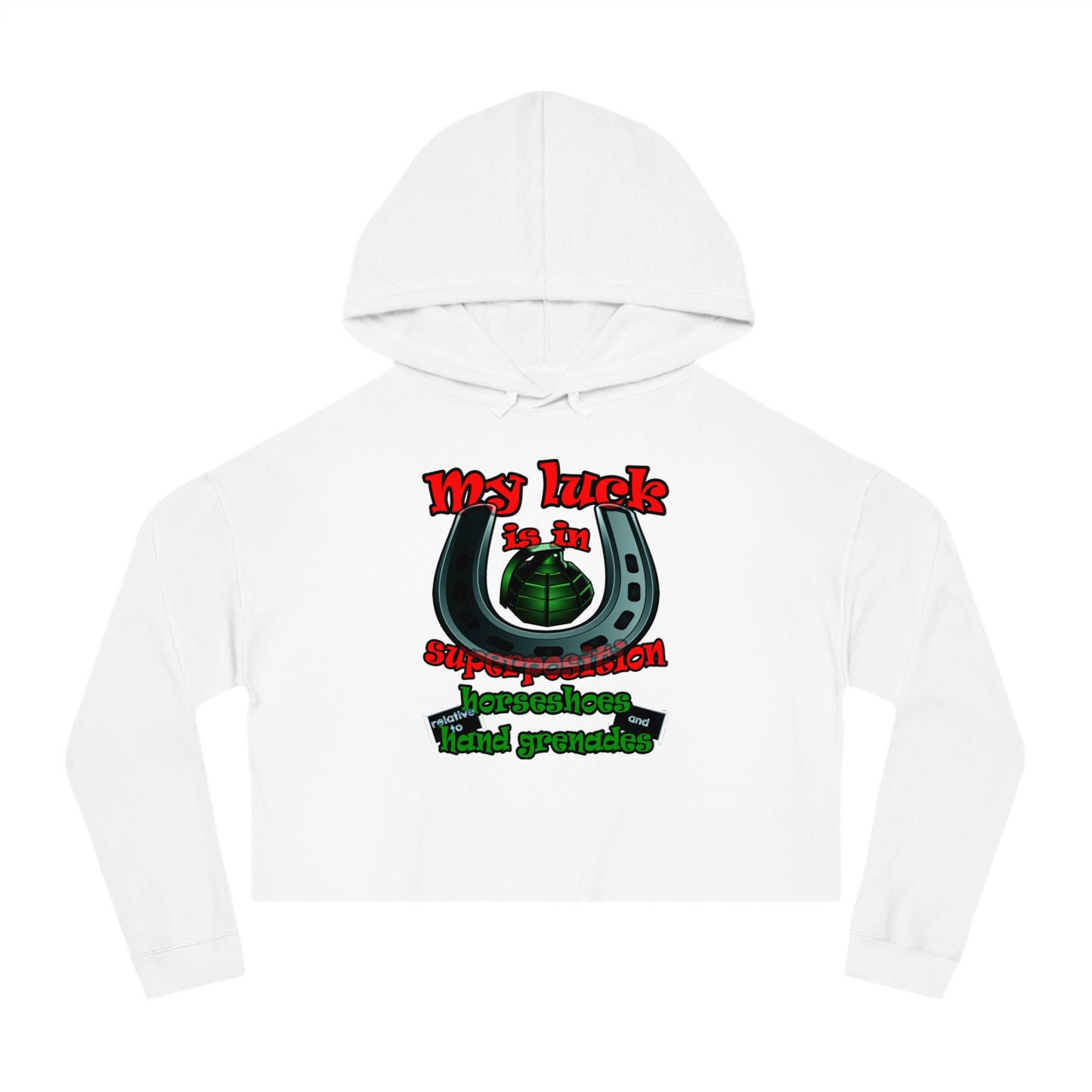 my luck - Women’s Cropped Hooded Sweatshirt