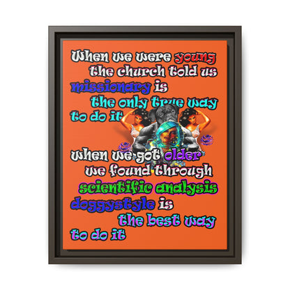 doggystyle - framed canvas art (orange)