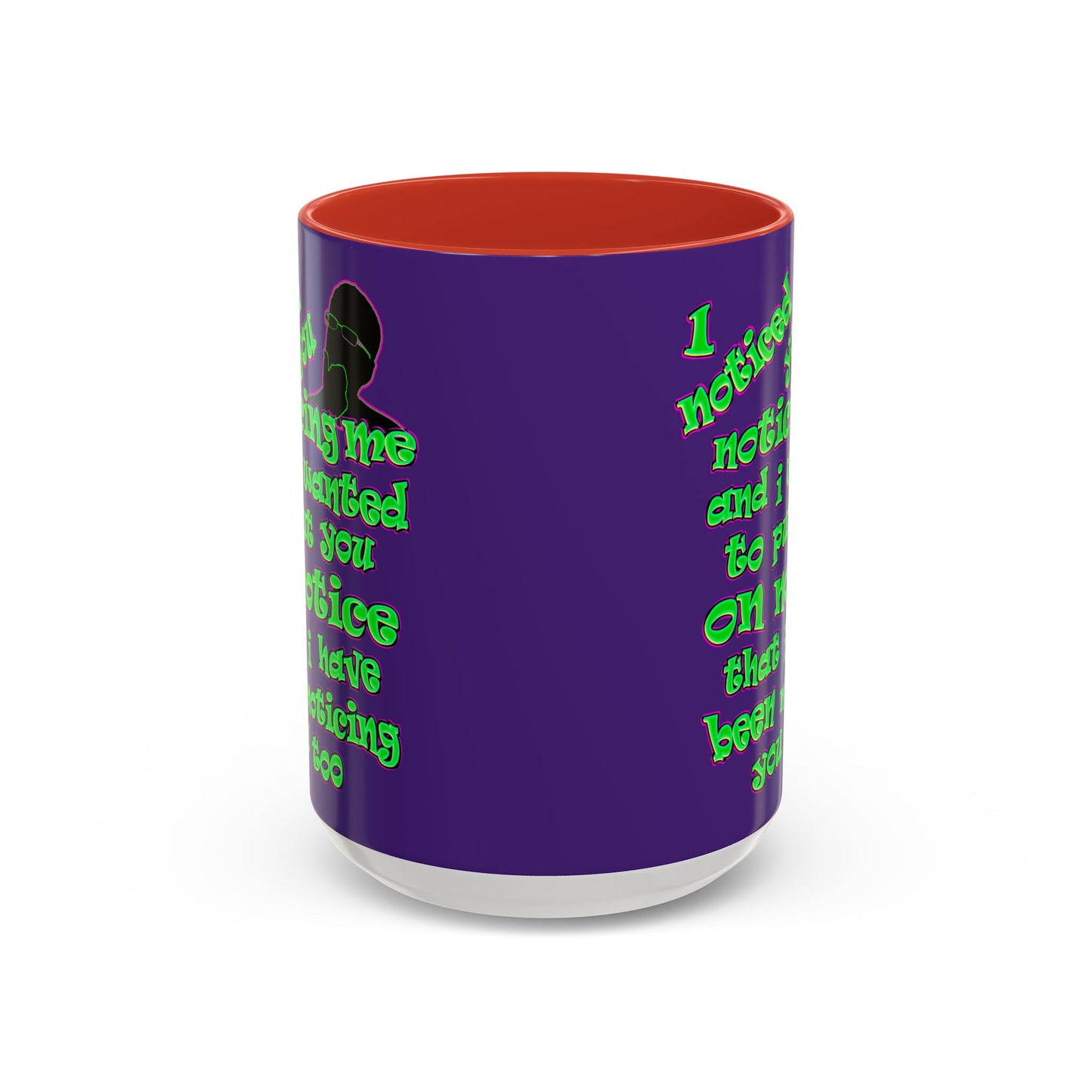 noticed you noticing - Accent Mug (purple)