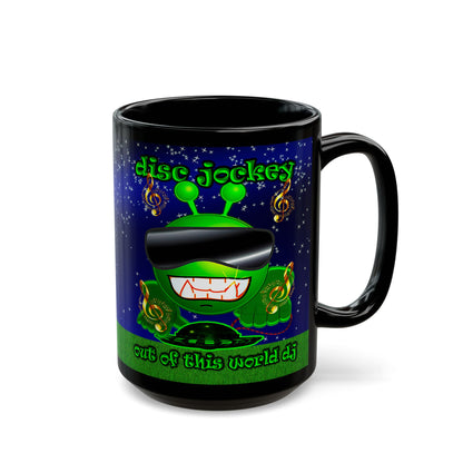disc jockey - Black Mug ('snoops' background)