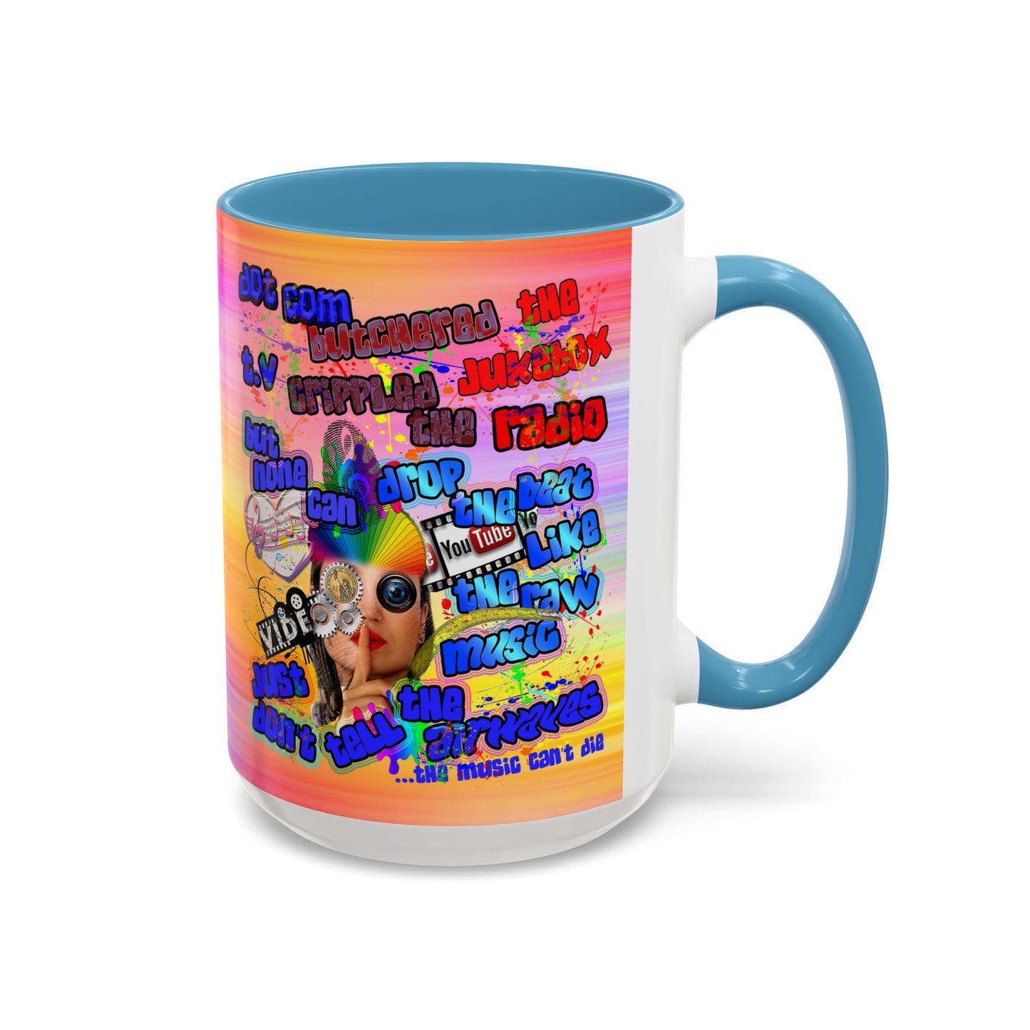 drop the beat - Accent Mug (color blur)