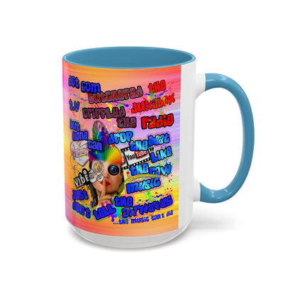 drop the beat - Accent Mug (color blur)