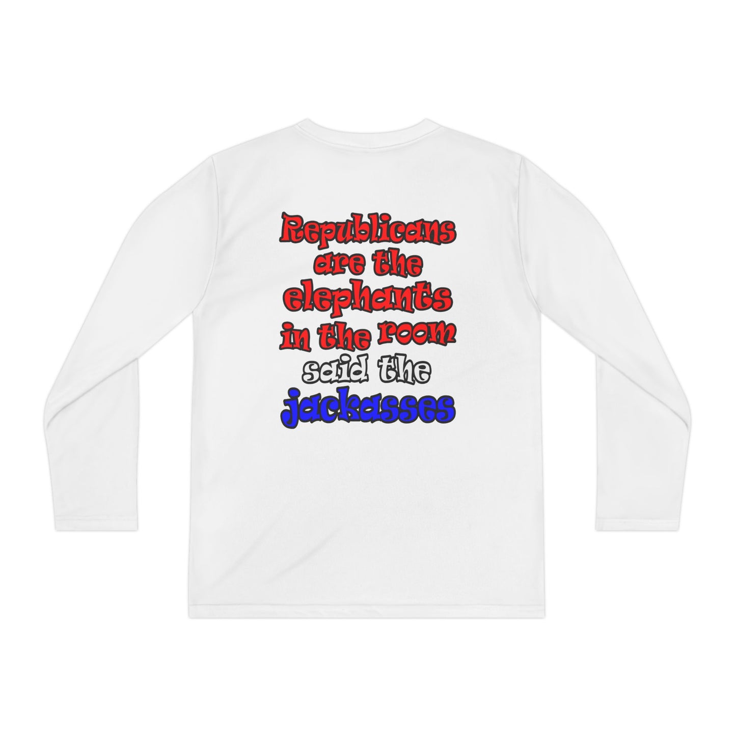 donkeys and elephants - Youth Long Sleeve Competitor Tee