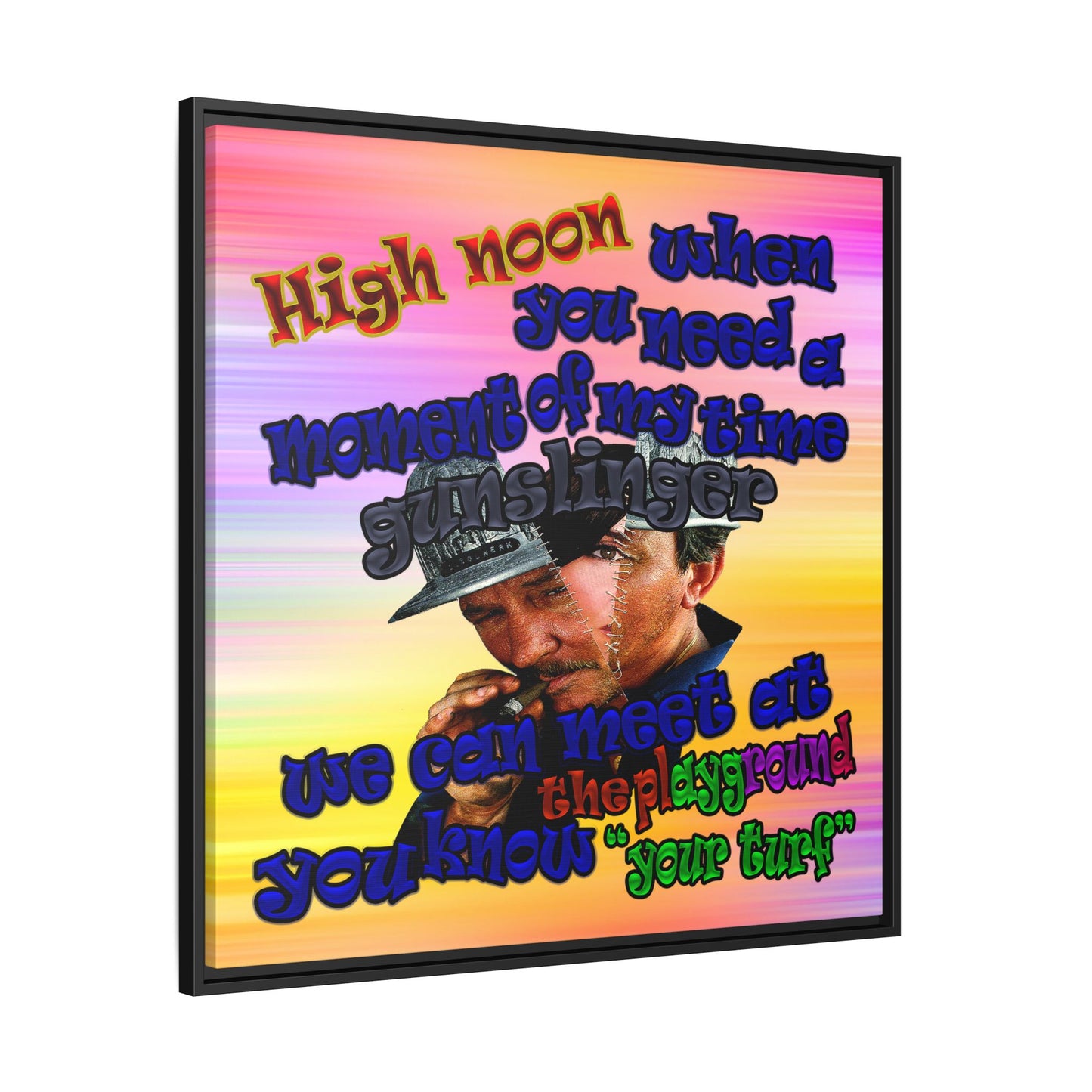 high noon - framed canvas art (color blur)