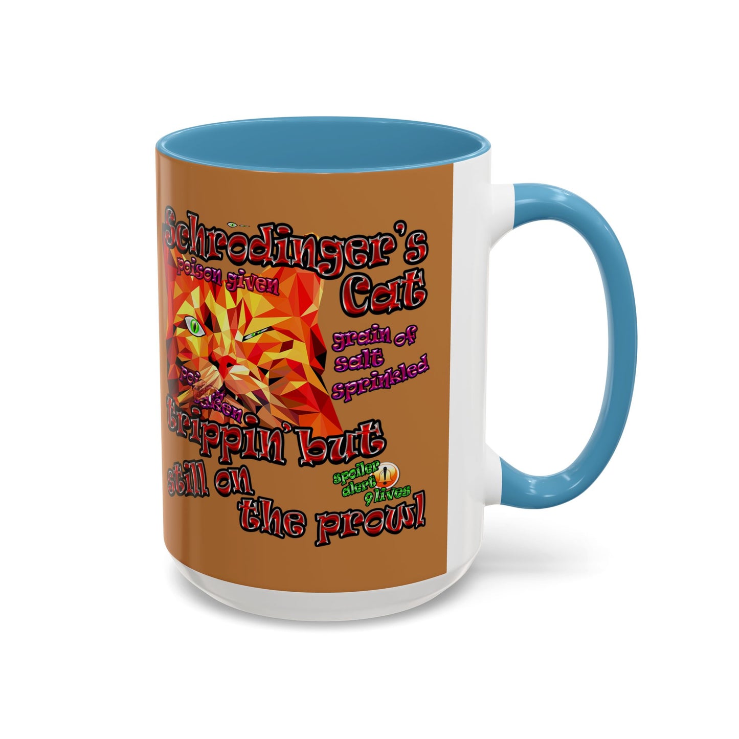 schrodinger's cat - Accent Mug (light brown)