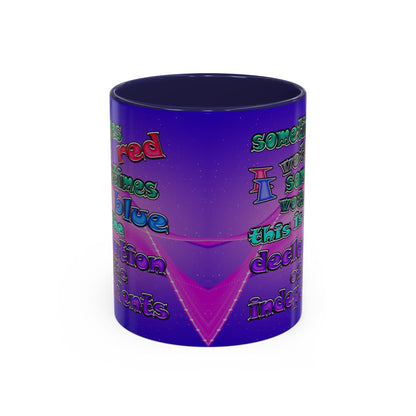 declaration of the independents - Accent Mug (purple-pink wave)