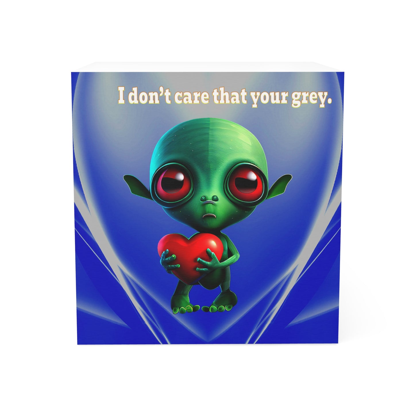 I don't care that your grey - note cube (blue-white wave)