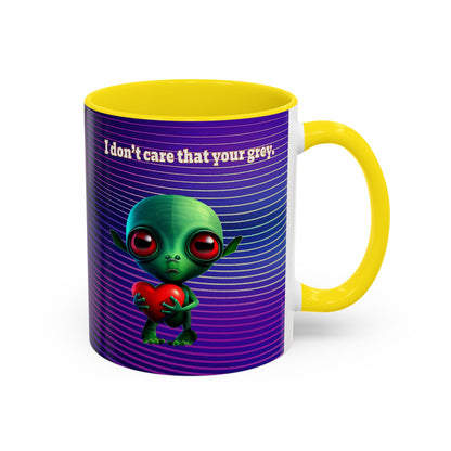 I don't care that your grey - Accent Mug (purple wave)