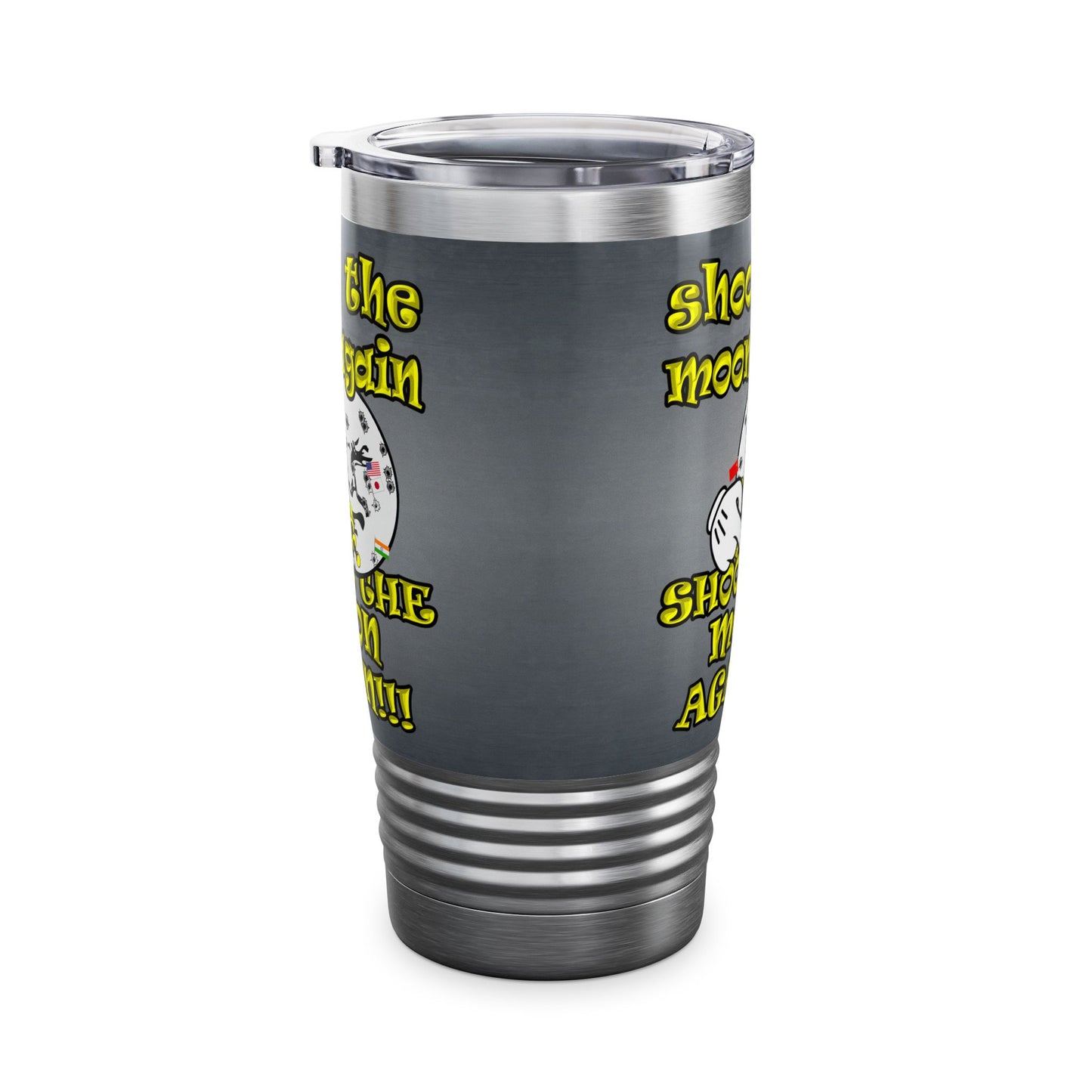 shoot the moon again - Ringneck Tumbler, 20oz (grey-light grey)