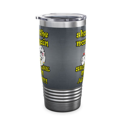 shoot the moon again - Ringneck Tumbler, 20oz (grey-light grey)