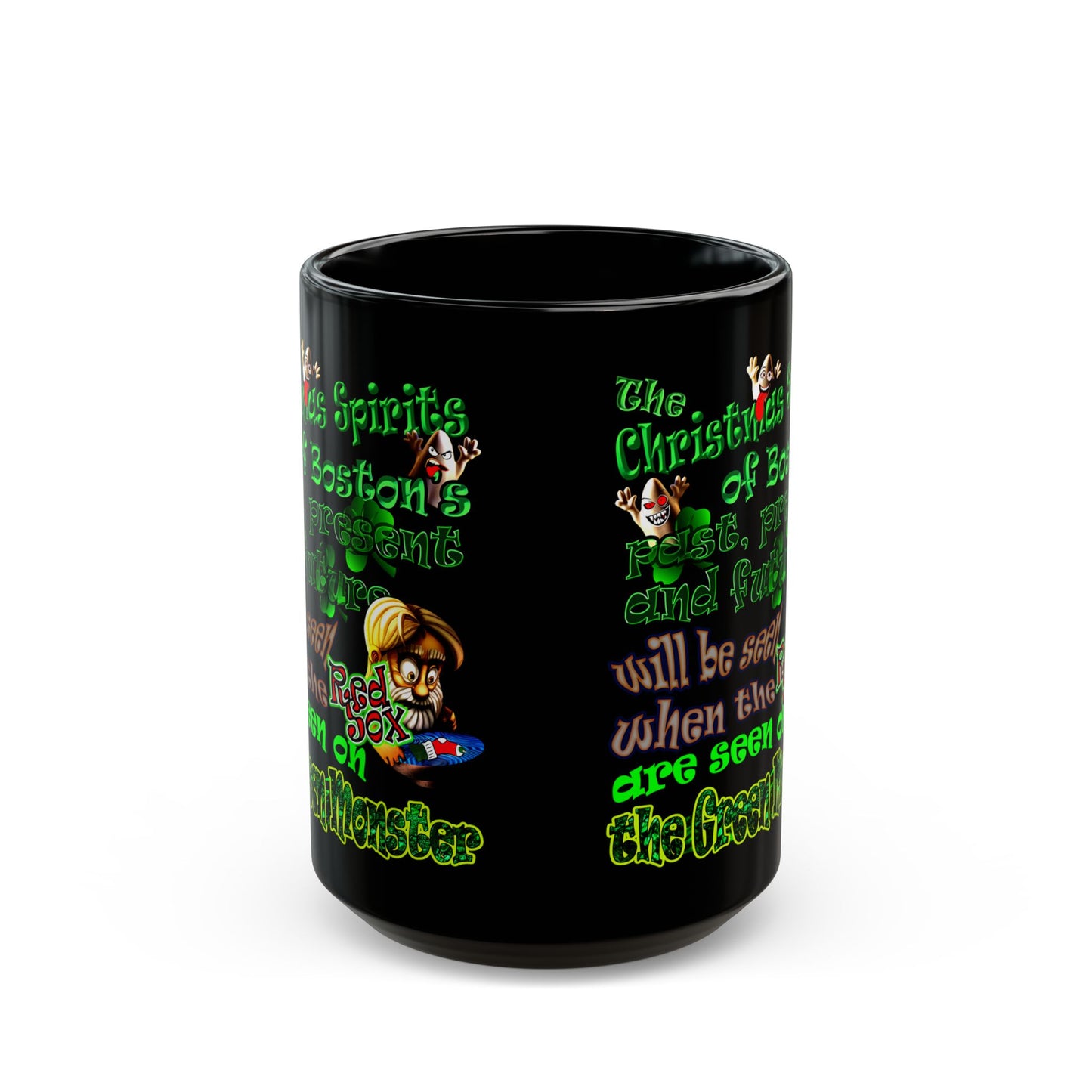 christmas spirits of boston - Black Mug (black)