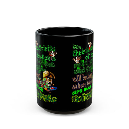 christmas spirits of boston - Black Mug (black)