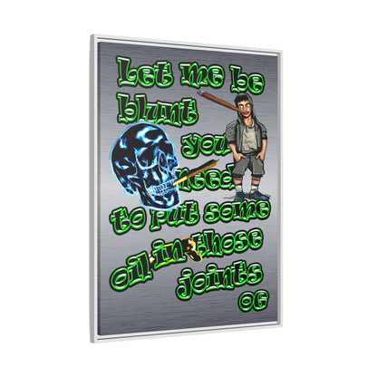 og - framed canvas art (brushed nickel)