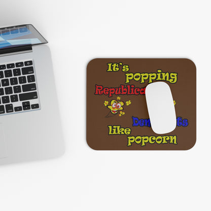 popping like popcorn - Mouse Pad (Rectangle) (brown)