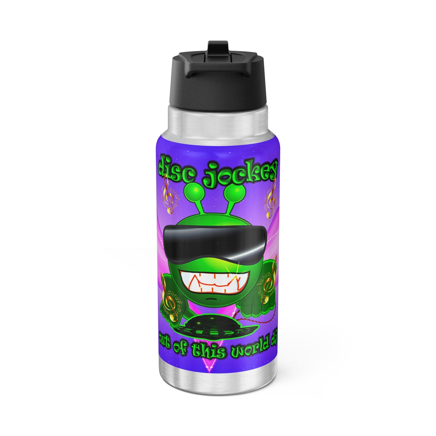 disc jockey - Gator Tumbler, 32oz (purple-pink wave)