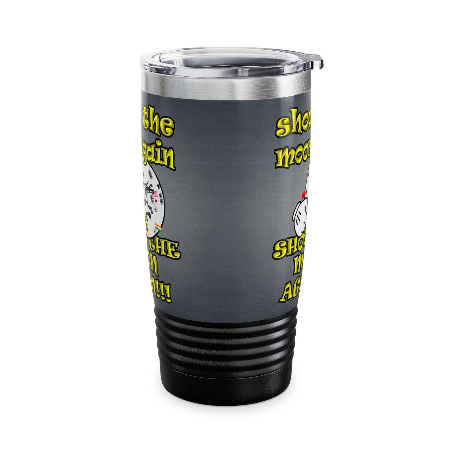 shoot the moon again - Ringneck Tumbler, 20oz (grey-light grey)