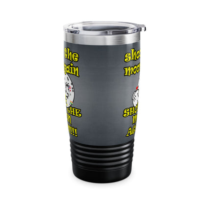 shoot the moon again - Ringneck Tumbler, 20oz (grey-light grey)
