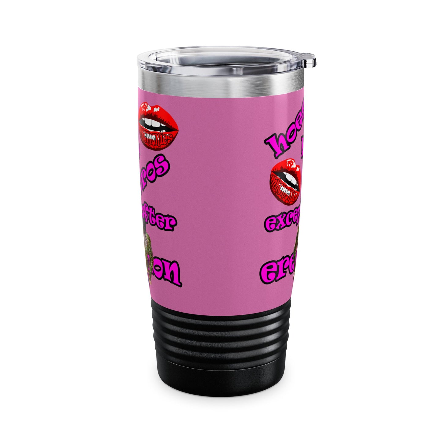 hoes b4 bros - Ringneck Tumbler, 20oz (light pink)