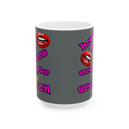 hoes b4 bros - White Mug (dark grey)