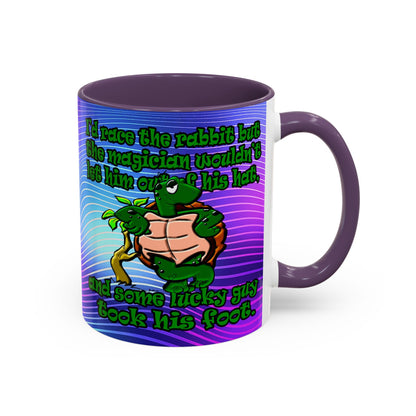 turtle race - Accent Mug (purple wave)