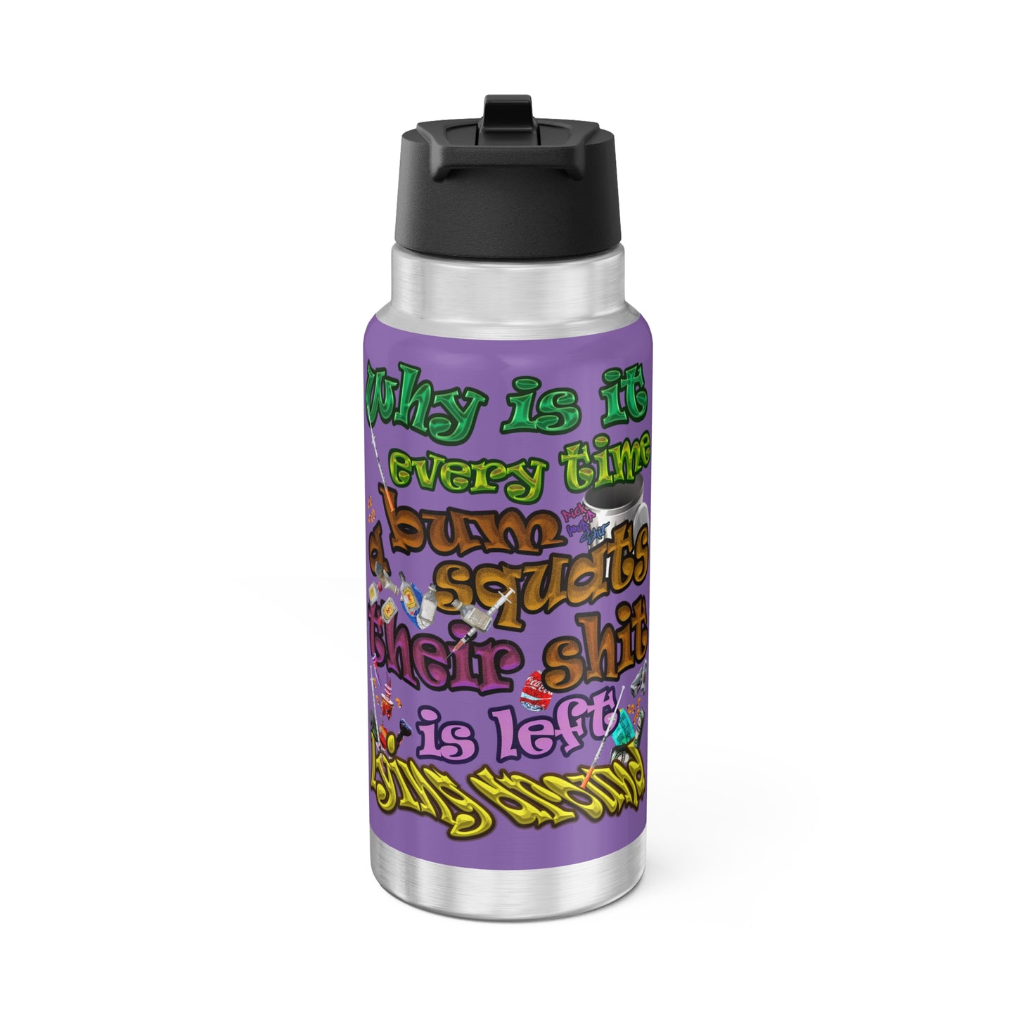 the bum's shit - Gator Tumbler, 32oz (light purple)