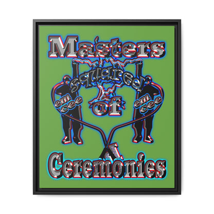 em cee squared - framed canvas art (green)