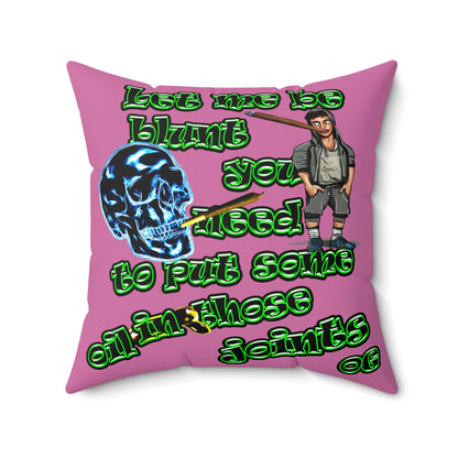og - Spun Polyester Square Pillow - (light pink)