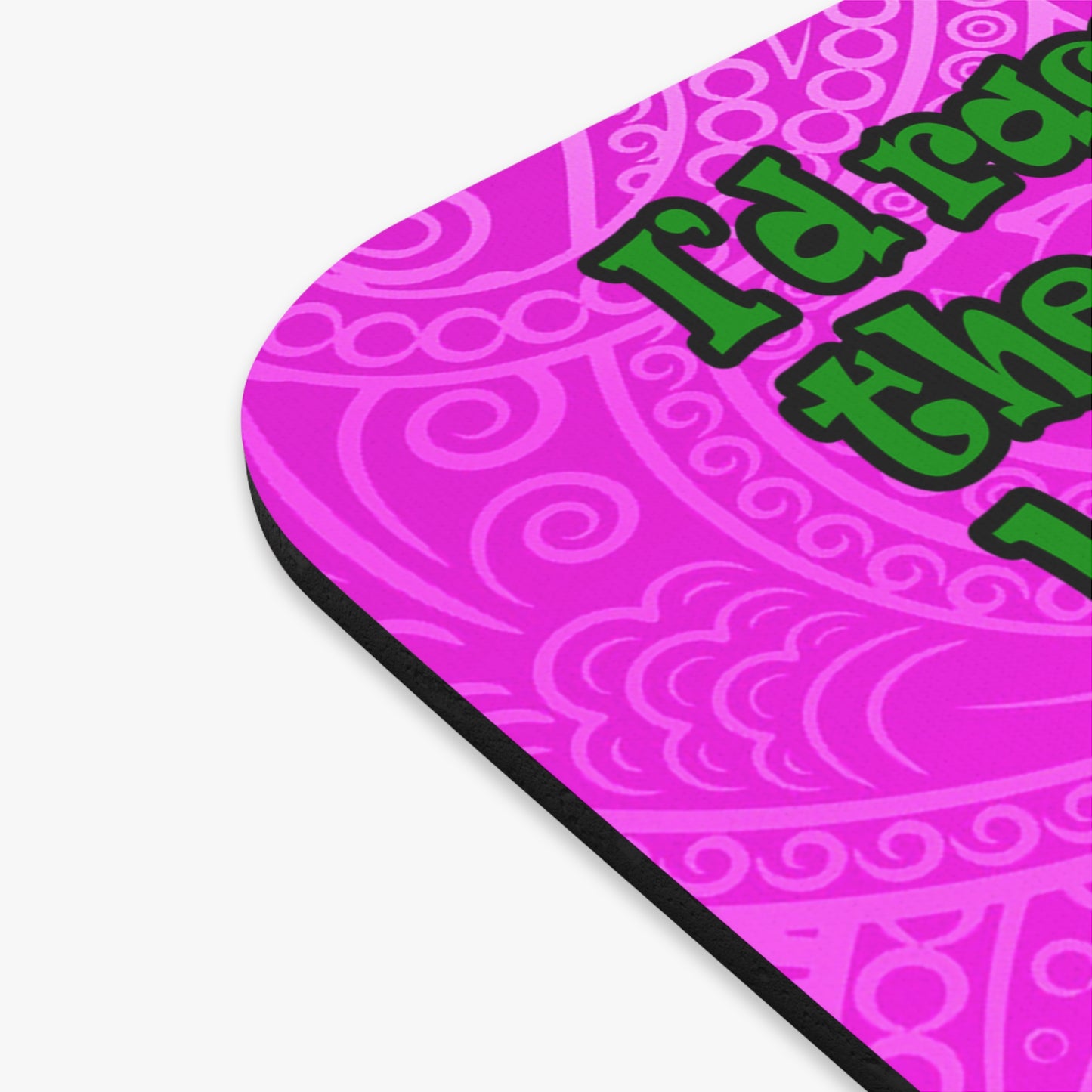 turtle race - Mouse Pad (Rectangle) (pink swirl)