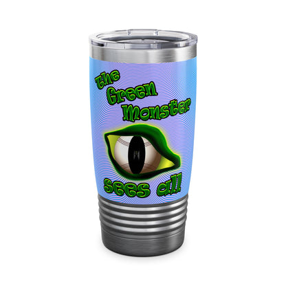 green monster - Ringneck Tumbler, 20oz (light blue-purple wave)