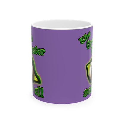 green monster - White Mug (light purple)
