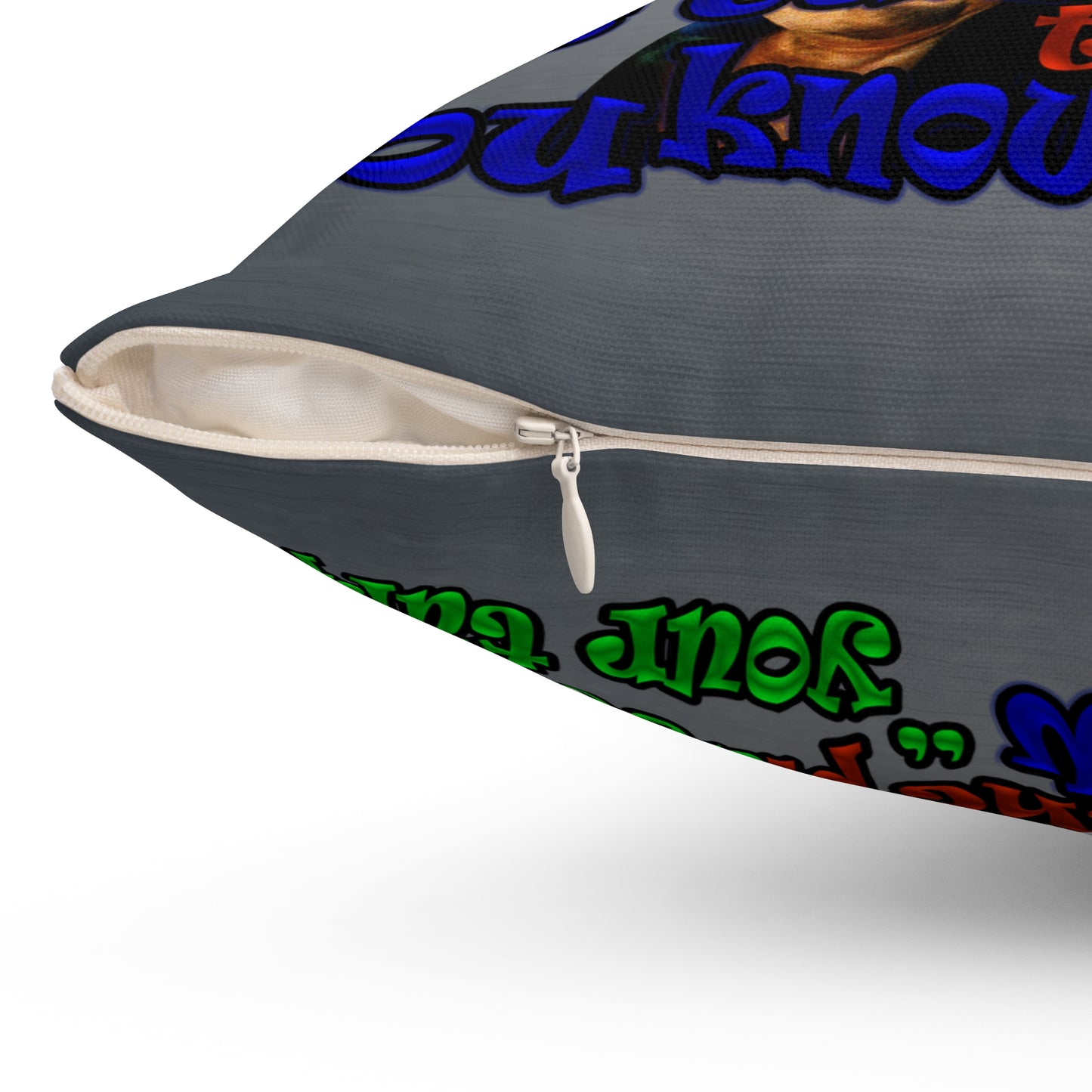 high noon - Spun Polyester Square Pillow - (grey-light grey)