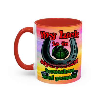 my luck - Accent Mug (color blur)
