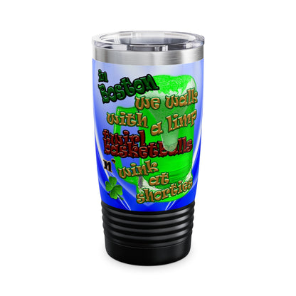 celtics logo - Ringneck Tumbler, 20oz (blue-white wave)
