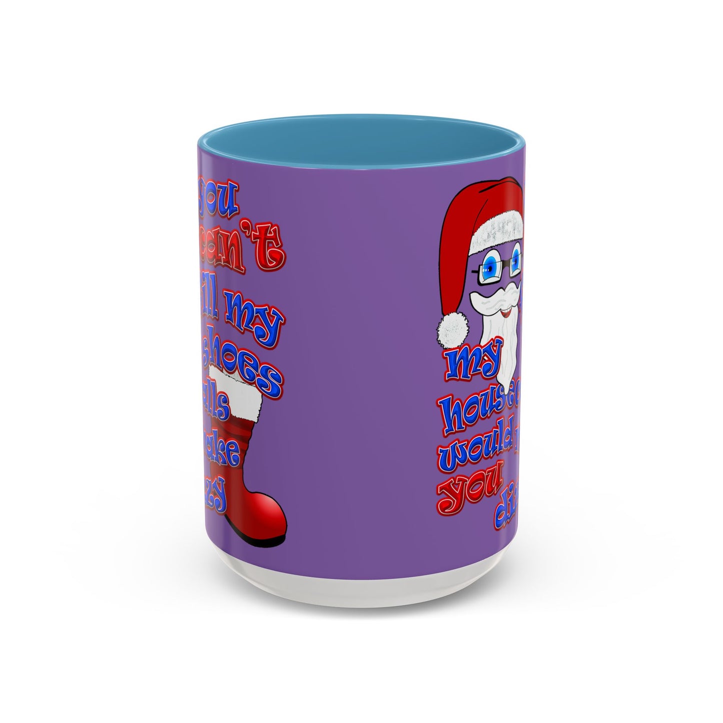 santa's shoes - Accent Mug (light purple)
